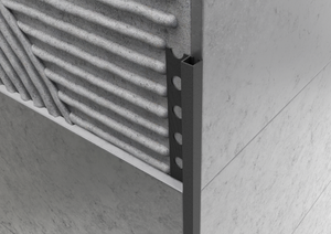 Profilo quadro in ALLUMINIO - Finitura Sabbia Antracite. Barra 2.5 M Spessore: 10 mm, FINITURA: Sabbia Antracite