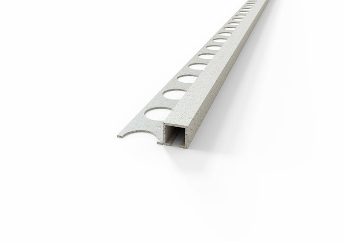 Profilo quadro in ALLUMINIO - Finitura Sabbia Avorio. Barra 2.5 M Spessore: 10 mm, FINITURA: Sabbia avorio