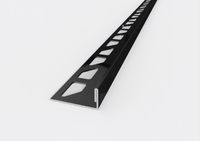 Profilo terminale e delimitazione in ACCIAIO nero opaco. Barra 2.5 M FINITURA: Nero opaco, Spessore mattonella: 10 MM