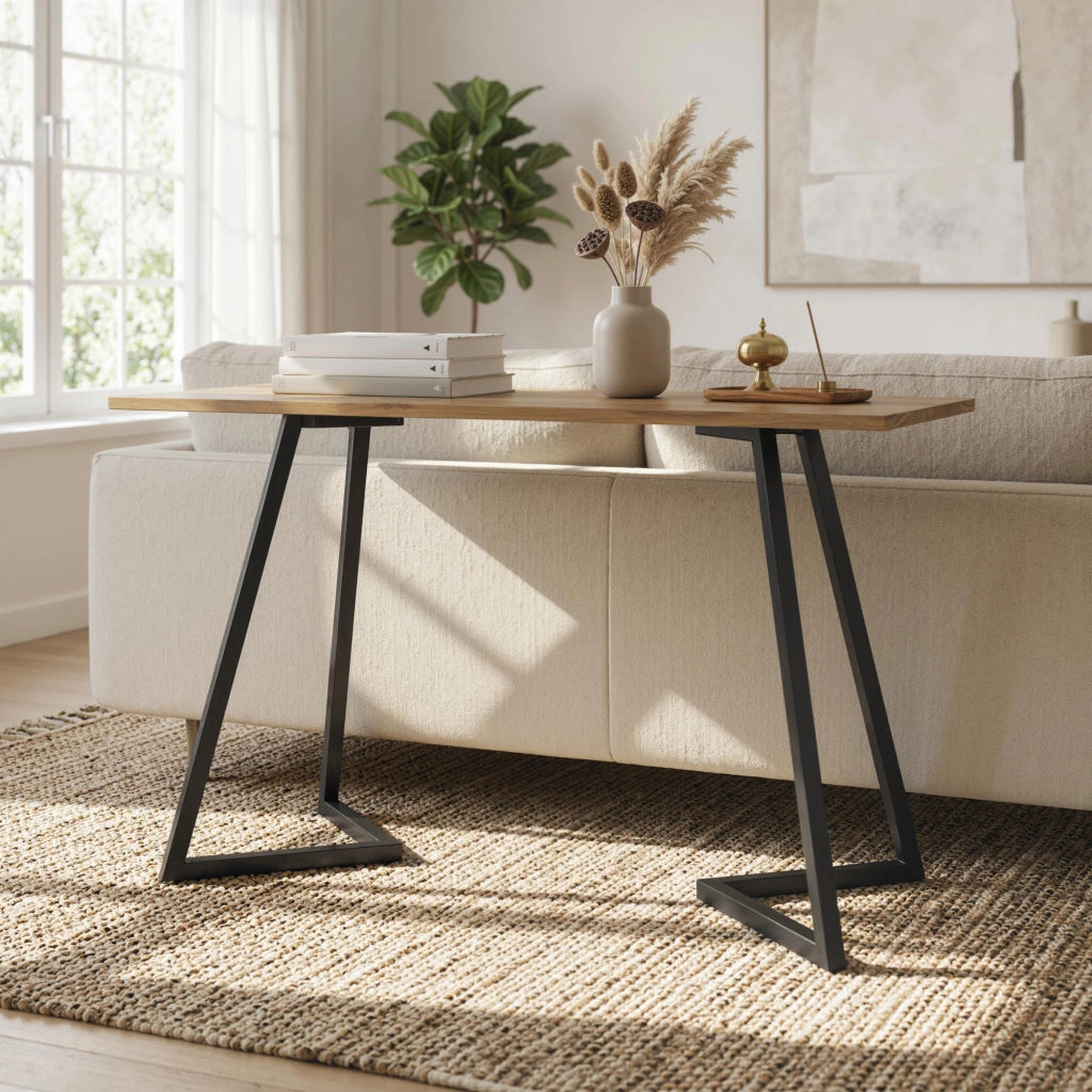 Gambe per Tavolo Quadrate Industriali Regolabili ¨C zephmum ¨C Nero 43x3x72 cm