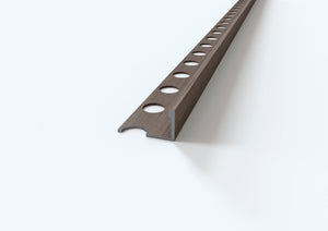 Profilo terminale e delimitazione in ALLUMINIO - Finitura LEGNO. Barra 2.5 m CODICE: Finitura Quercia. Spessore per piastrelle 12 mm. Barra 2.6 m