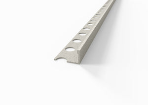 Profilo terminale e delimitazione in ALLUMINIO - Finitura Sabbia. Barra 2.5 m FINITURA: Sabbia avorio, Spessore: 12 mm