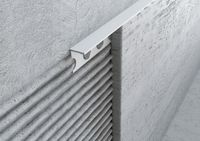 Profilo Terminale e Delimitazione in ALLUMINIO Bianco. Barra 2.5 m Misura: 8 MM, FINITURA: Bianco Lucido