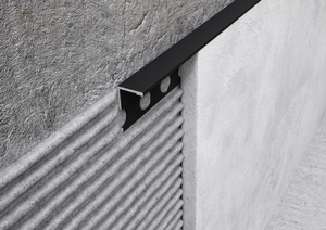 Profilo Terminale e Delimitazione in ALLUMINIO Nero Opaco. Barra 2.5 m Misura: 8 MM, FINITURA: Alluminio Nero Opaco