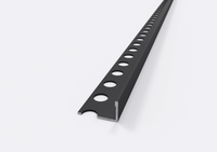 Profilo Terminale e Delimitazione in ALLUMINIO Nero Opaco. Barra 2.5 m Misura: 12 MM, FINITURA: Alluminio Nero Opaco