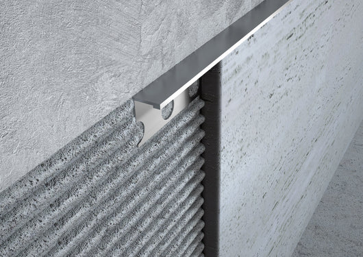 Profilo Terminale e Delimitazione in ALLUMINIO per Piastrelle. Barra 2.5 M MISURA H: mm 8, FINITURA: Alluminio lucido