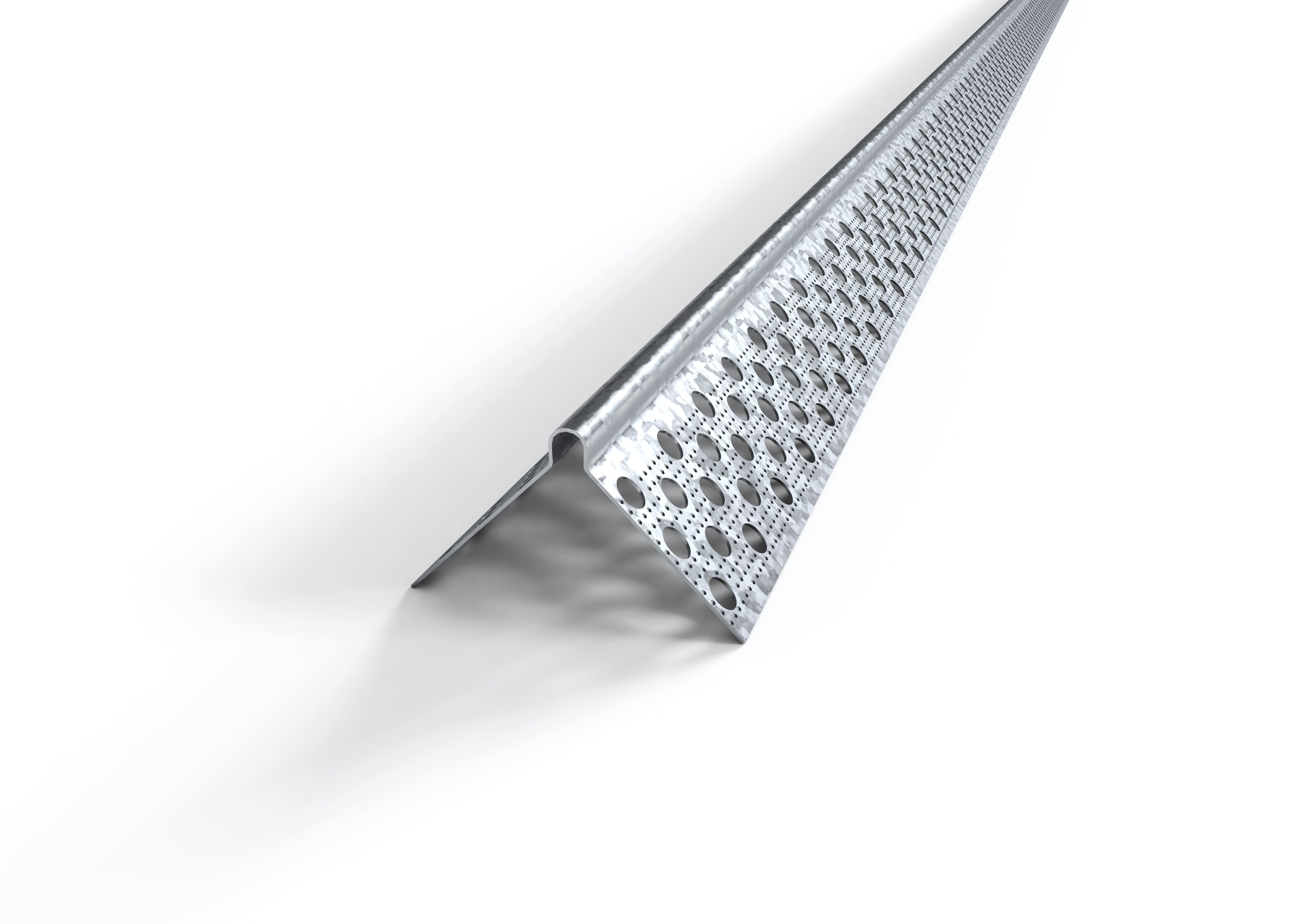 Profilo-paraspigolo forato in lamiera 3 fori per cartongesso. Barra 3 m. ARTICOLO: Profilo-paraspigolo forato in lamiera 3 fori per cartongesso. Barra 3 m.