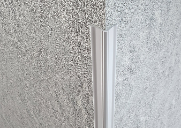 Profilo paraspigolo ornamentale in PVC. Barra 3 m Materiale: Paraspigolo ornamentale in plastica, Lunghezza: Barra 3 m, FINITURA: Frassino