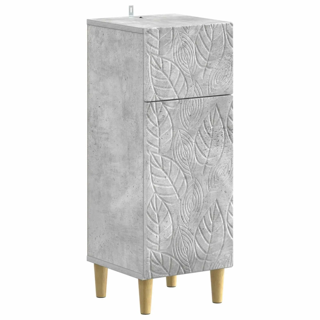 Mobiletto da Bagno DELFT Grigio Cemento 30 x 31 x 80 cm 897048