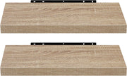 Mensola a Muro Set da 2, 30cm, Mensole Librerie da Parete Scaffale MDF Stile Rétro Ripiano Portaoggetti, Bianco, 0086QJ-2