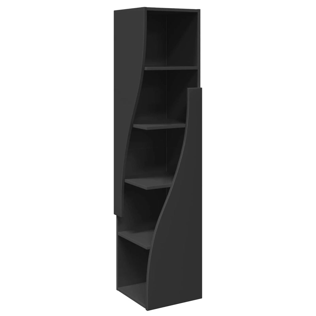 Mobile angolare 32x32x140cm Legno ingegnerizzato Nero 889876