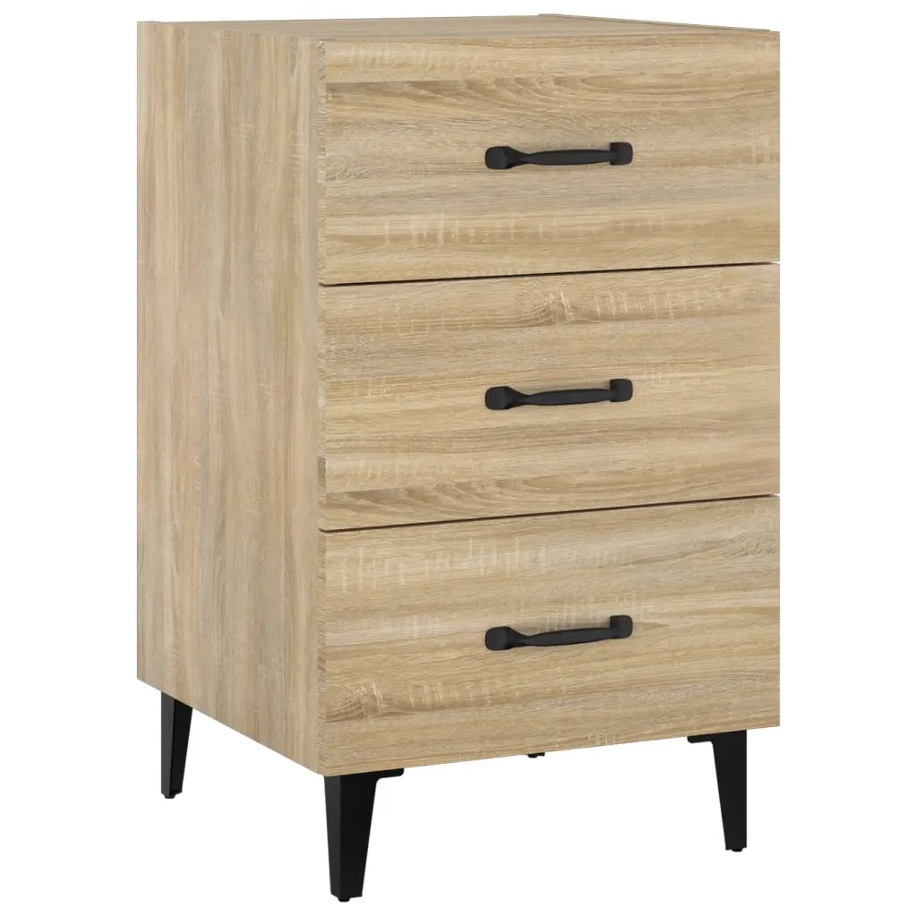 Comodino Rovere Sonoma 40x40x66 cm in Legno Multistrato 812090