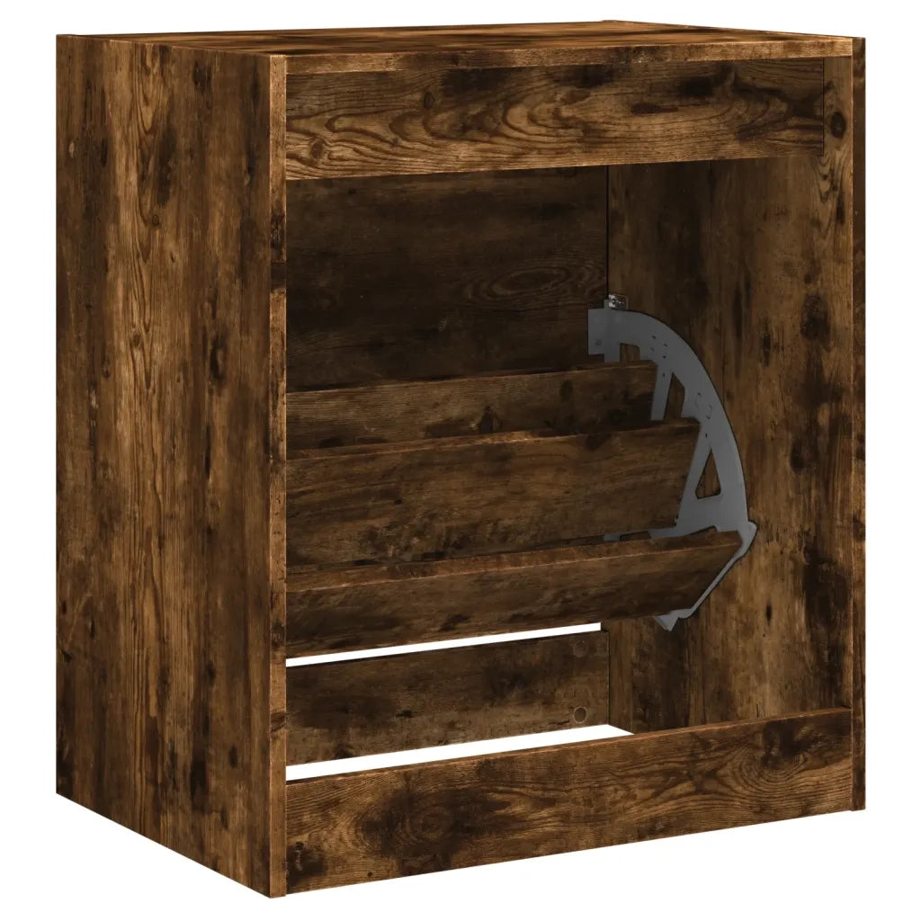 Scarpiera Rovere Fumo 60x42x69 cm in Legno Multistrato 839984