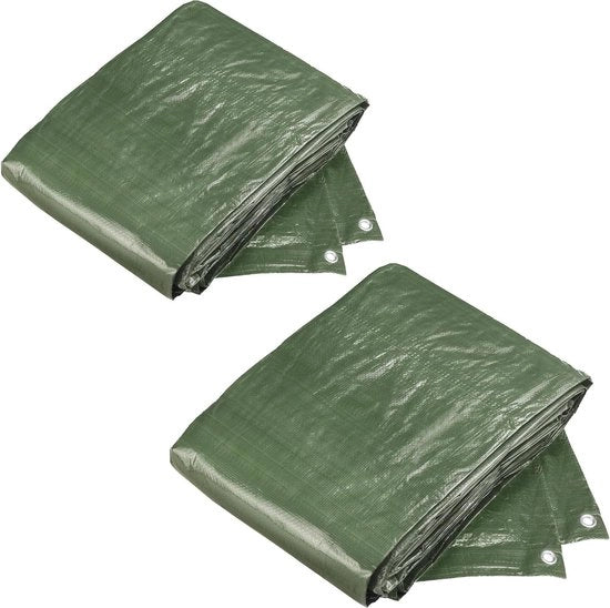 Telaio di protezione 2 x 3 m 2 pezzi 100 g/m² impermeabile resistente all'UV resistente alla muffa telo di polietilene copertura esterna