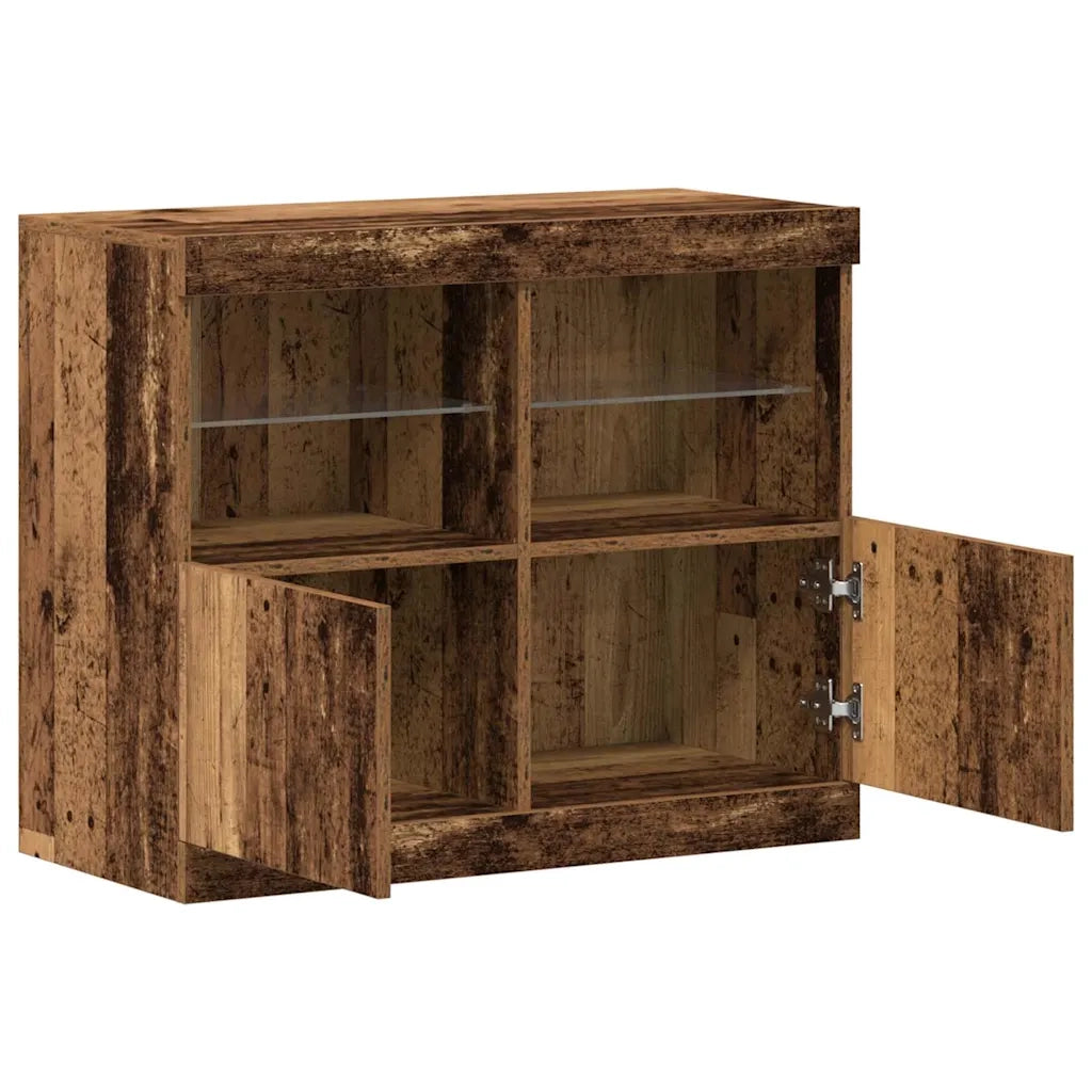 Credenza | Madia LED Marrone 81 x 37 x 66,5 cm Legno multistrato
