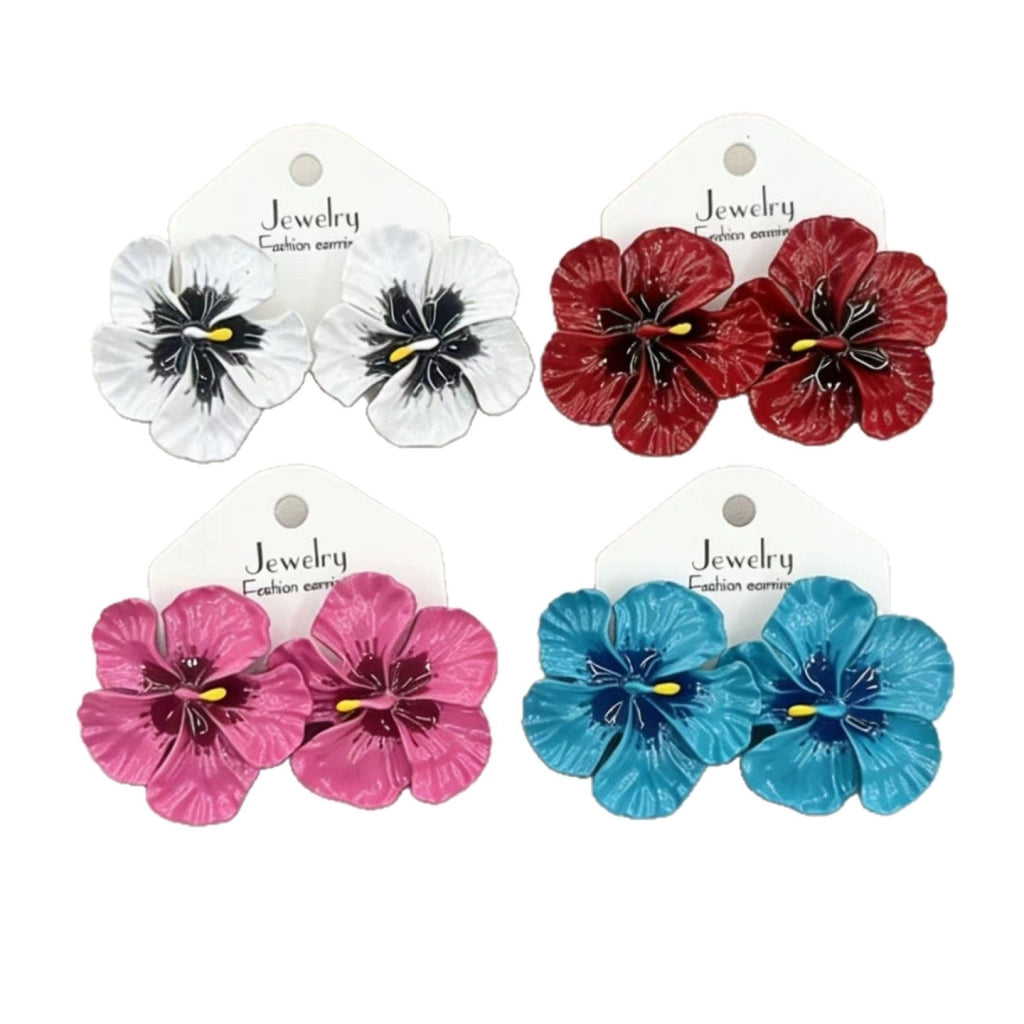 Orecchini a perno con fiori in stile pittura ad olio Summer Dopamine, orecchini boh¨¦mien retr¨° personalizzati, orecchini fotografici in stile vacanza per donna