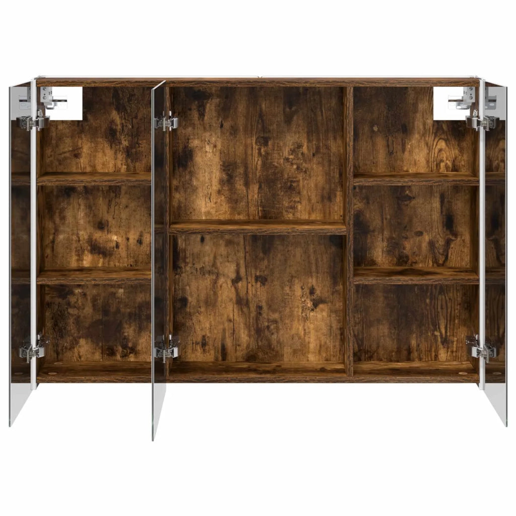 Mobiletto per specchio da bagno Rovere fumé 889275