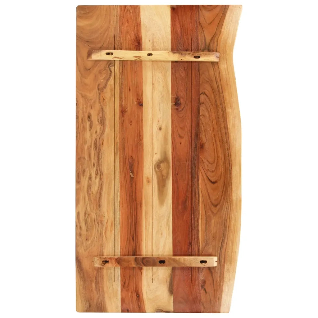 Piano per VanitÃ  Bagno in Massello di Acacia 100x52x2,5 cmcod mxl 126324