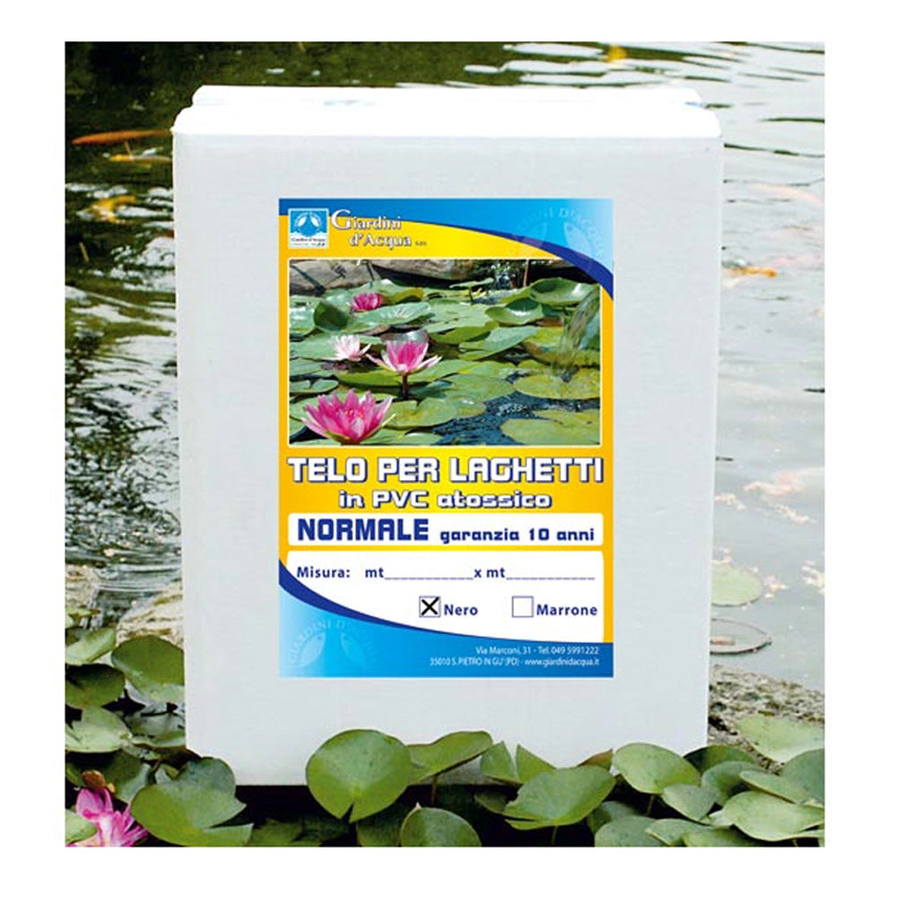 Telo laghetto pvc 5 x 6 metri colore nero spessore 0,5 - garanzia 5 anni