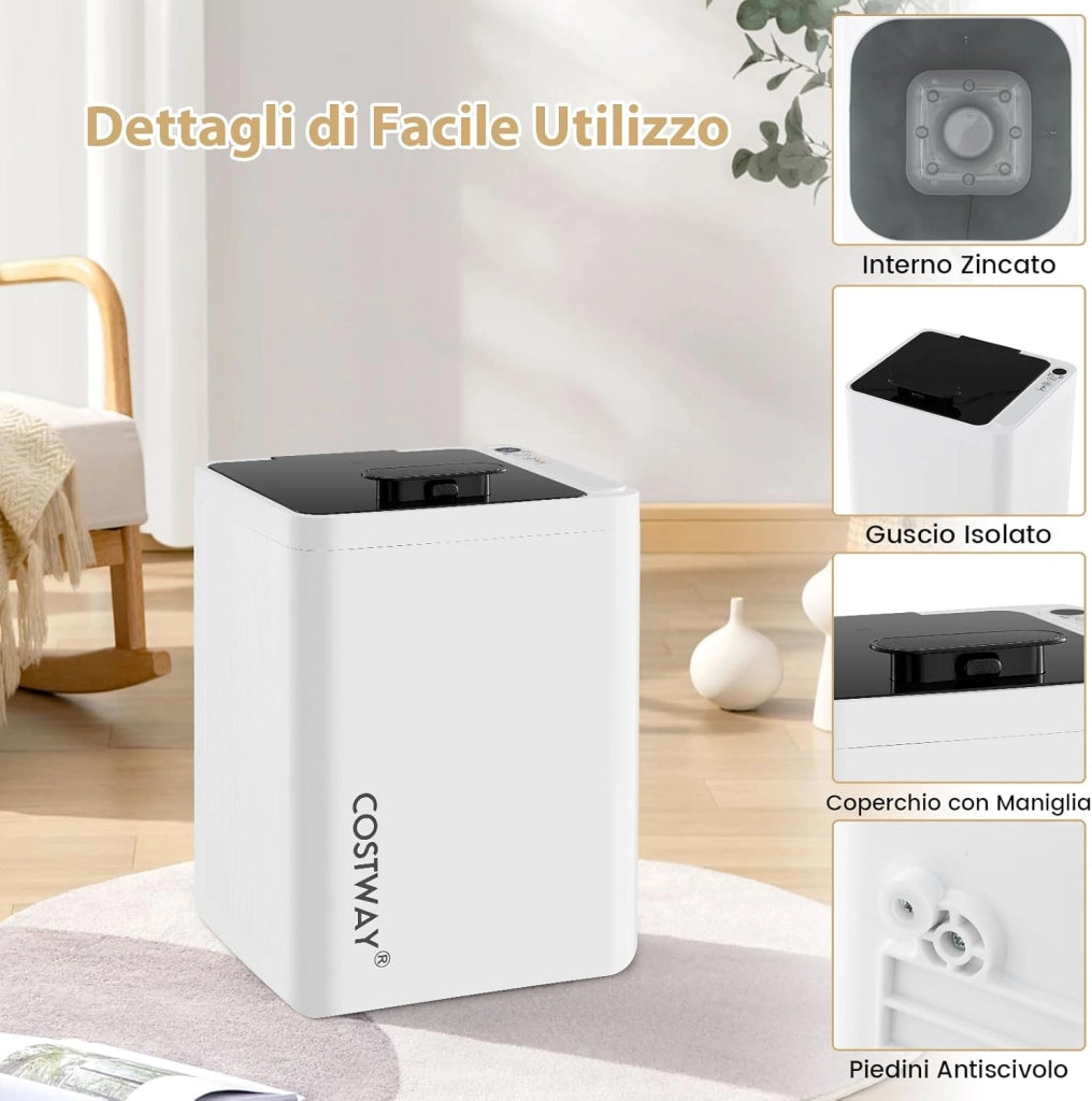 COSTWAY Scaldasalviette 23L, Scalda Salviette da Bagno Elettrico con Spegnimento Automatico, Timer a 6 Livelli e Display LED, Towel Warmer Spazioso per Spa, Terme e Albergo