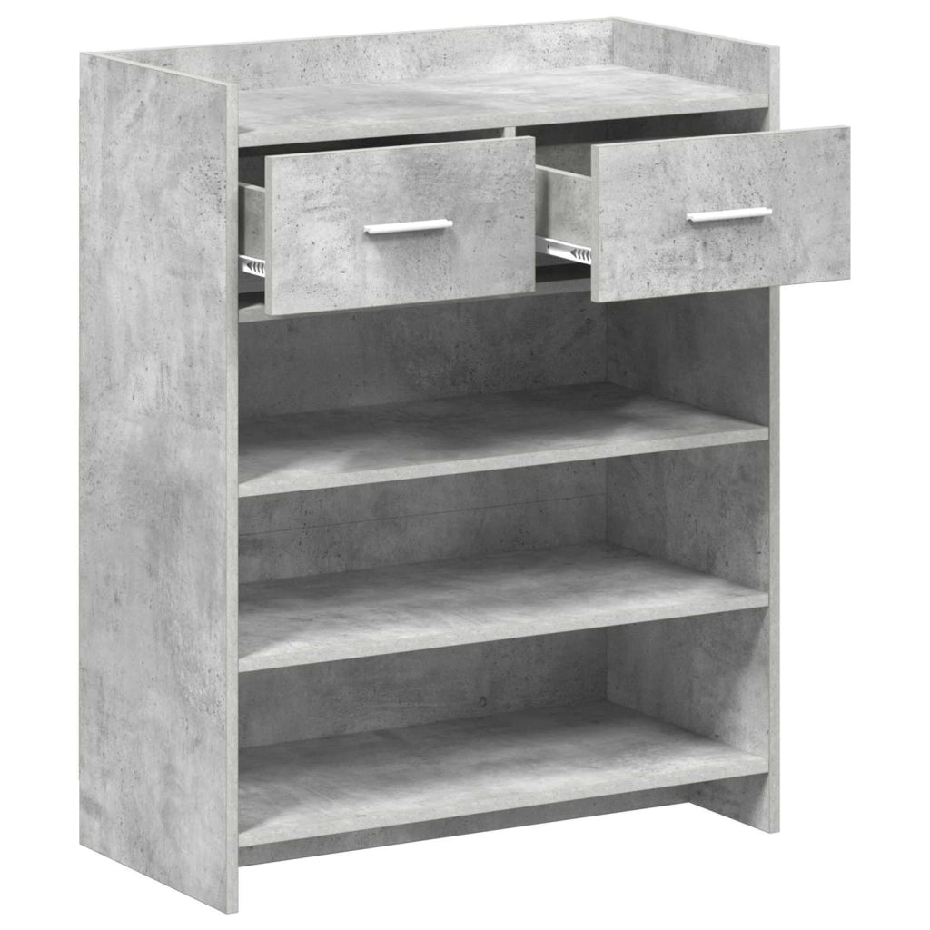 Mobile per scarpe con cassetto Grigio Cemento 73,5 x 36 x 92 cm 8011326