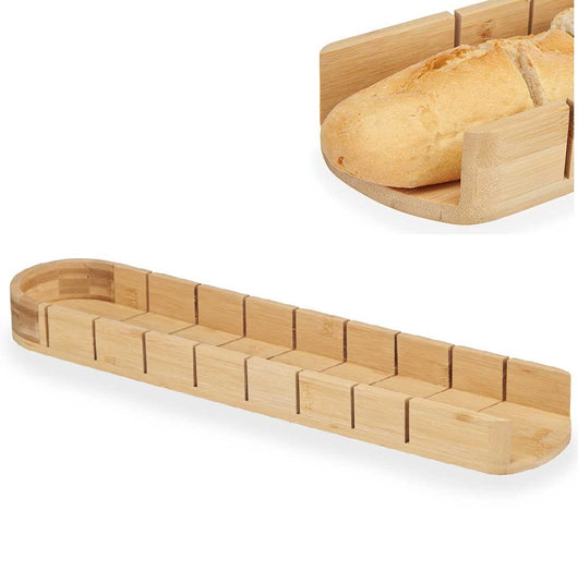 Tagliere per il Pane in Legno di Bambù 50cm Taglia Fette Precise Raccogli Briciole