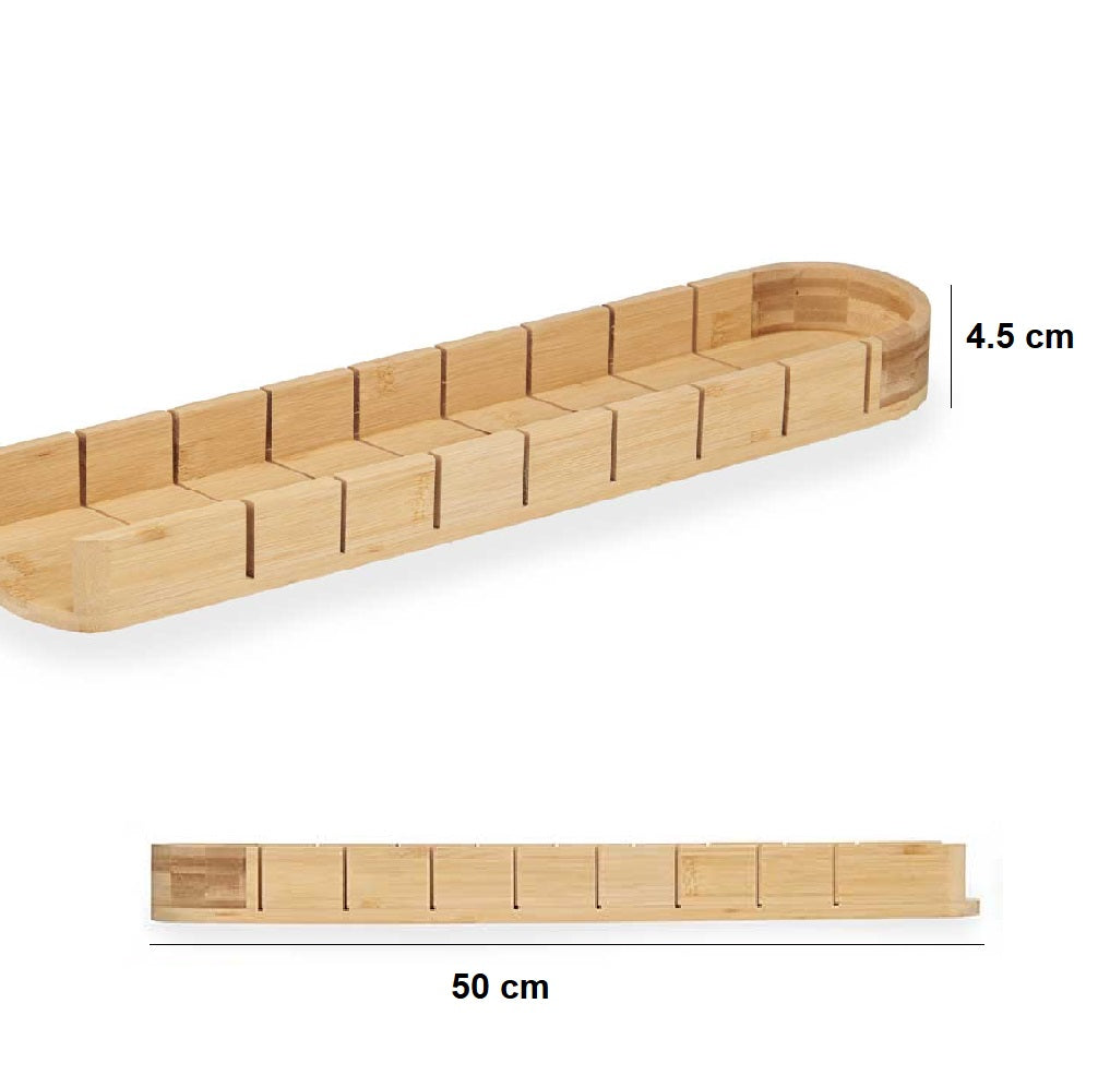 Tagliere per il Pane in Legno di Bambù 50cm Taglia Fette Precise Raccogli Briciole
