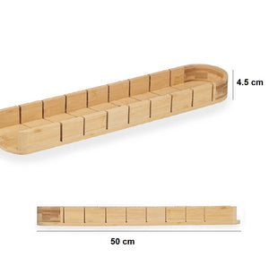 Tagliere per il Pane in Legno di Bambù 50cm Taglia Fette Precise Raccogli Briciole