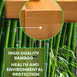 Tagliere per il Pane in Legno di Bambù 50cm Taglia Fette Precise Raccogli Briciole