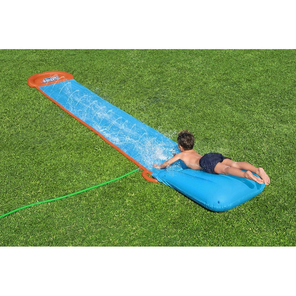 Trade Shop - Scivolo Acquatico Gonfiabile Monoposto 488 Cm Con Spruzzatori D'acqua Per Giardino 52477 -