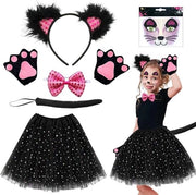 Costume per animali - Code di colore per gatto e coda - Tutu nera - Festa tematica - Carnevale