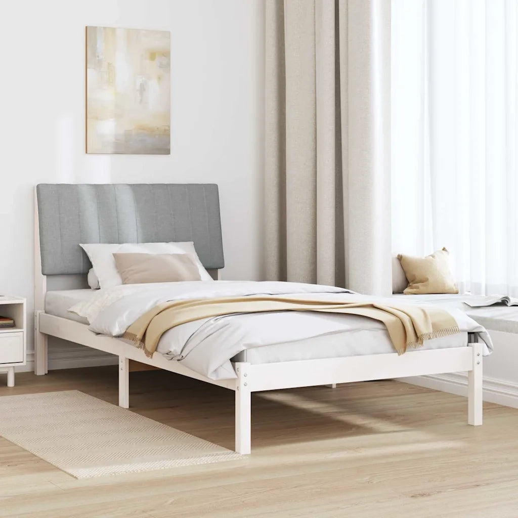 Struttura del letto Bianco 100 x 200 cm Pino massello