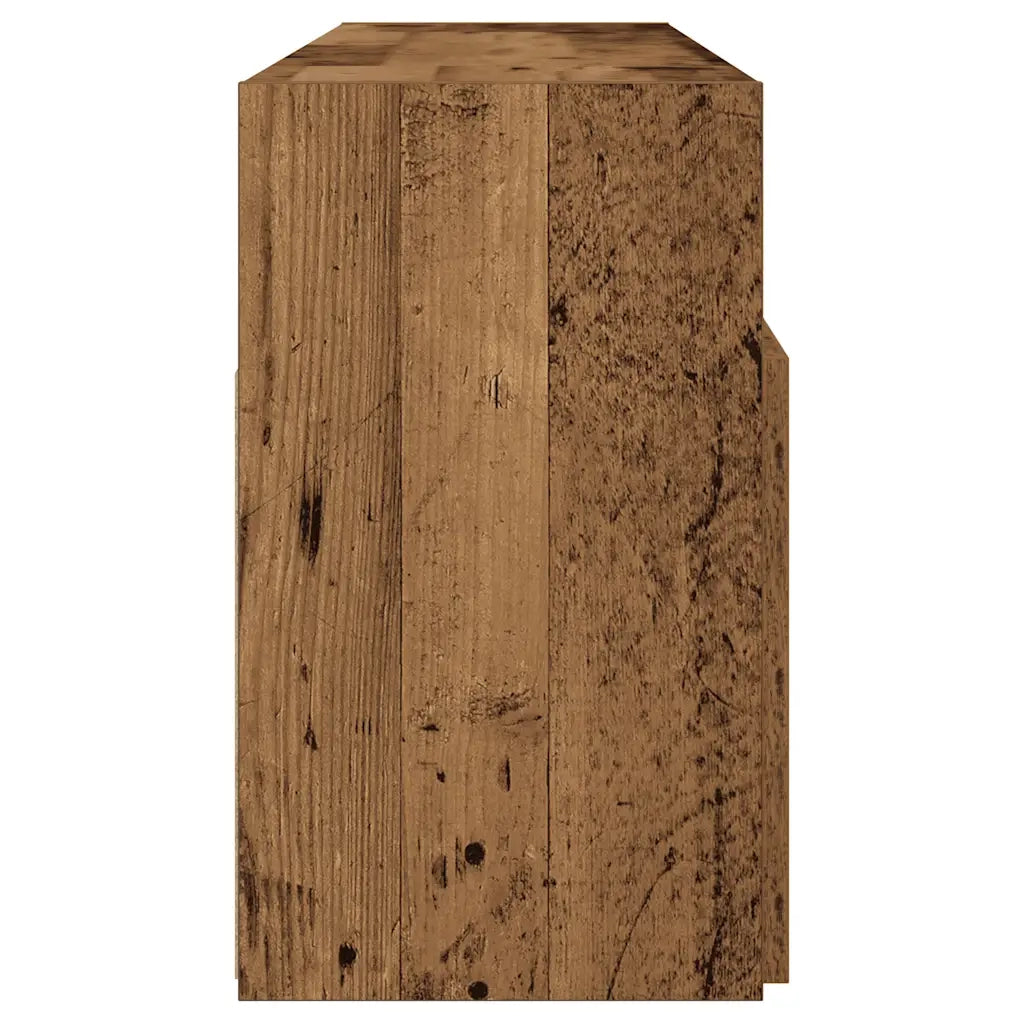 Mobile Porta TV con LED Legno Antico 120x30x50 cm Multistrato 856351