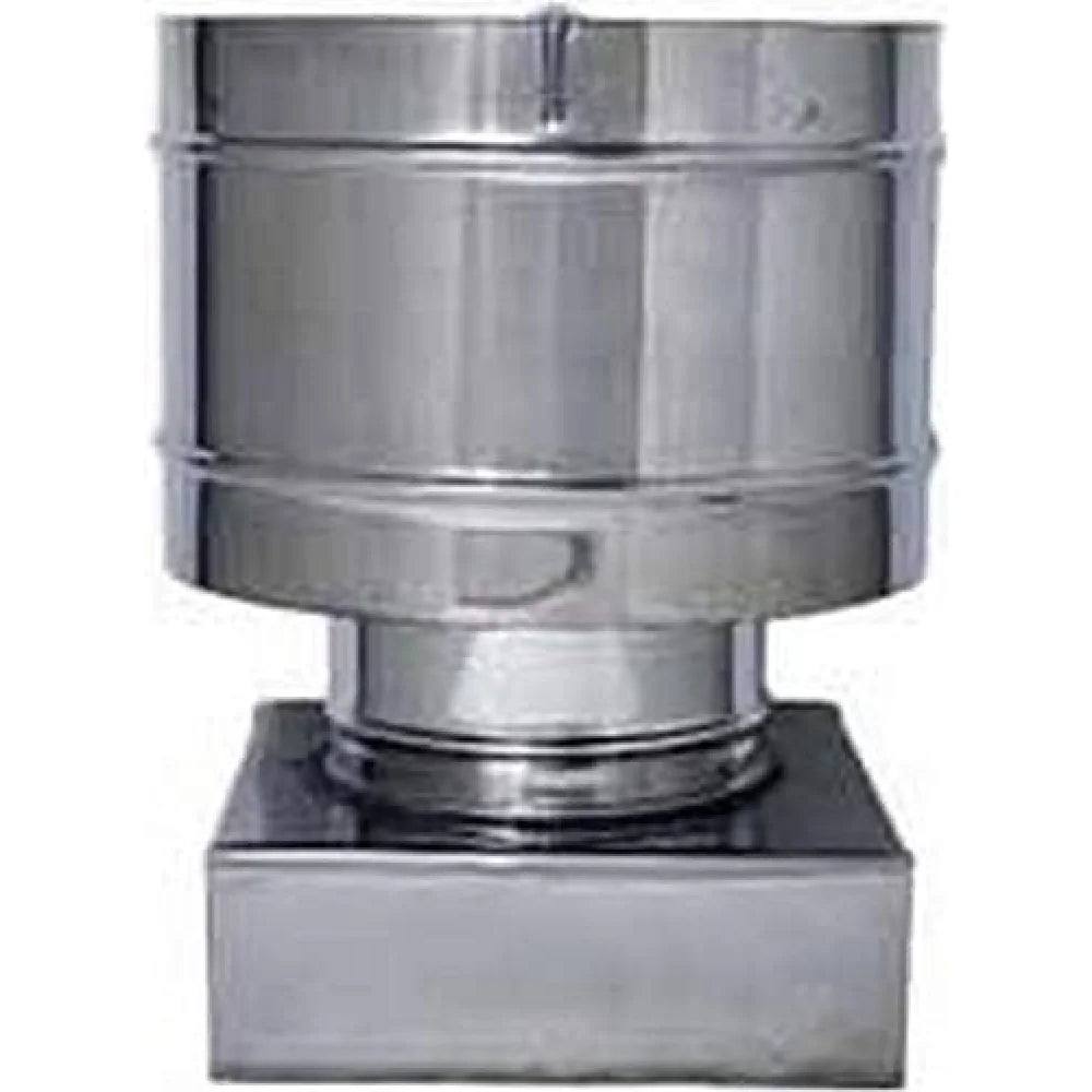 Comignolo antivento base quadrata 25x25 cm in acciaio inox
