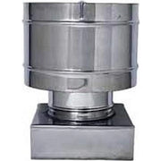 Comignolo antivento base quadrata 25x25 cm in acciaio inox