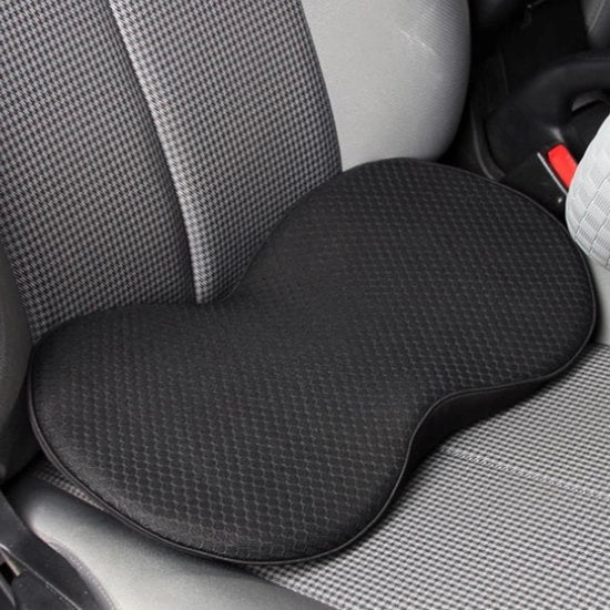 Cuscino di supporto ergonomico e ortopedico per seduta universale per auto, sedie da ufficio e sedia a rotelle (nero)