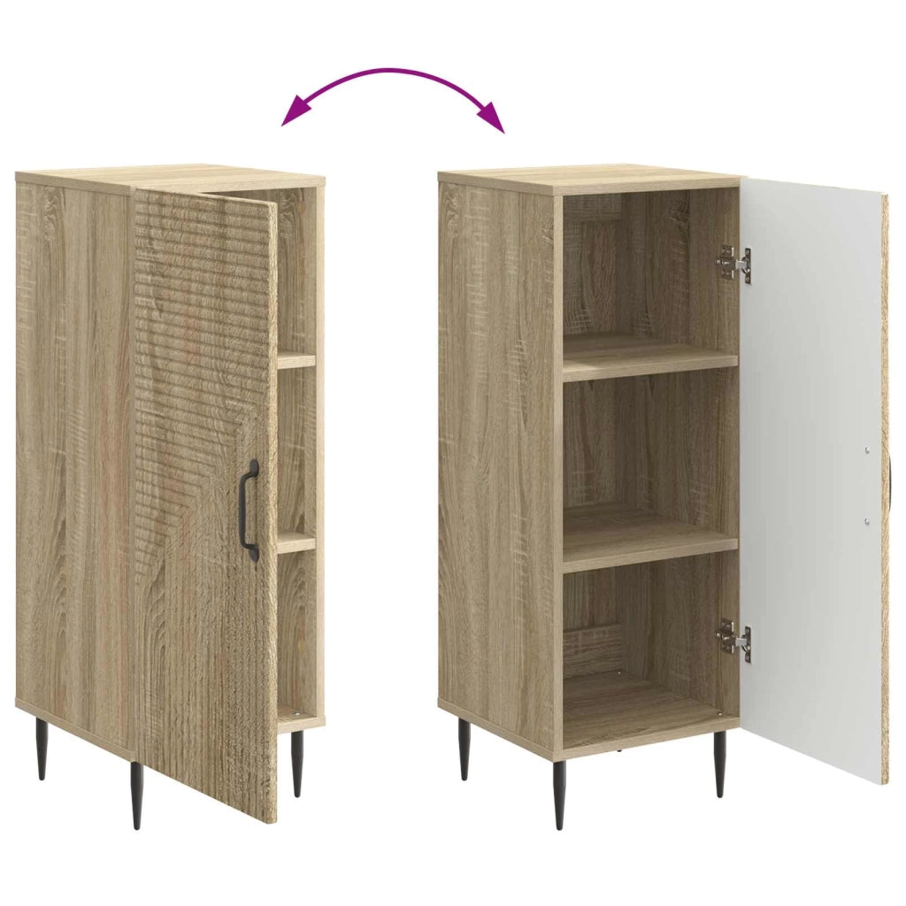 Credenza | Madia | Buffet da pranzo | Armadio da pranzo Rovere Sonoma 33 x 34,5 x 89,5 cm Legno ingegnerizzato