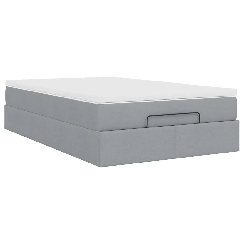 Struttura Letto Pouf con Materasso 120x200 cm in Tessuto 3311099