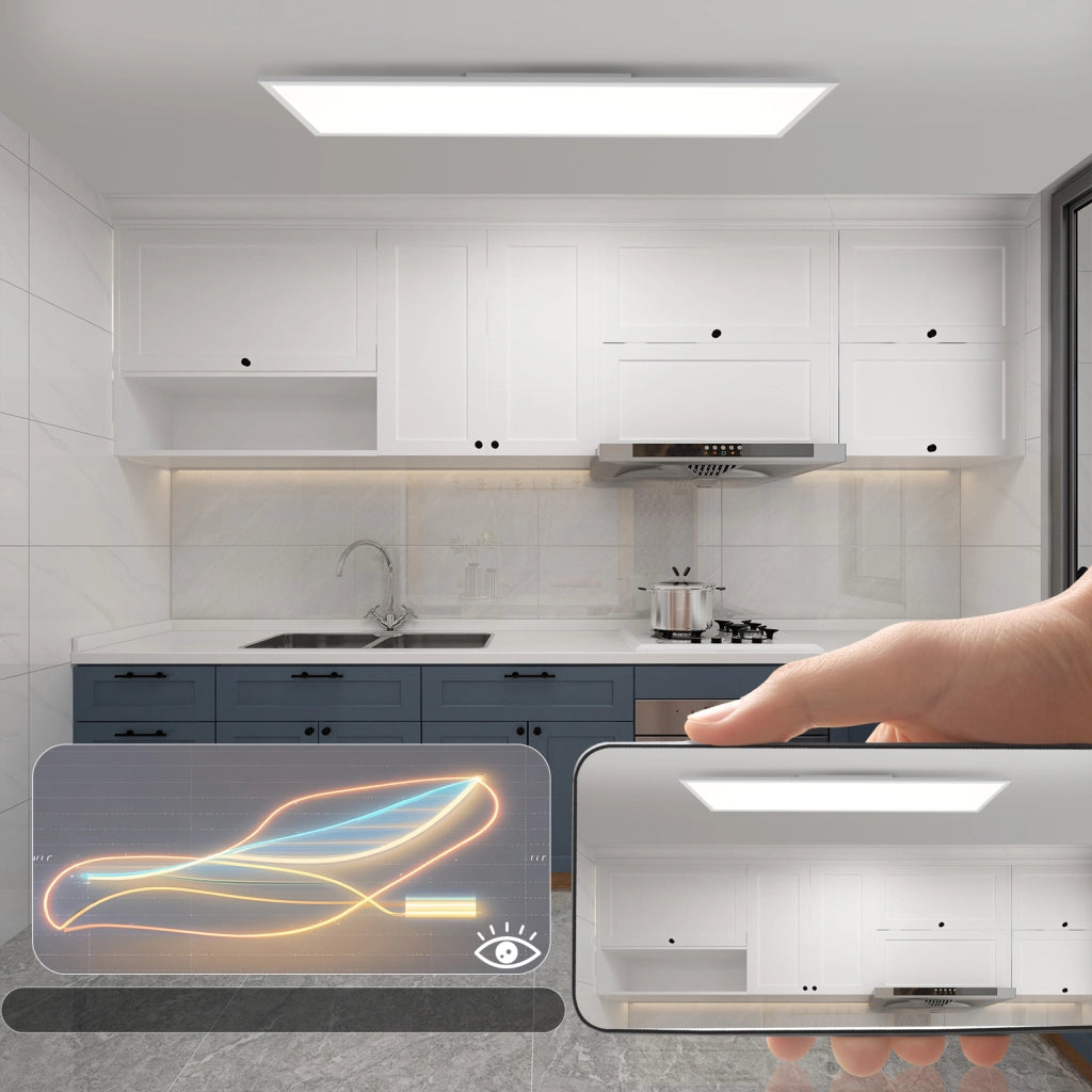 ZMH Lampada da soffitto plafoniera LED pannello bianco dimmerabile telecomando per soggiorno ufficio