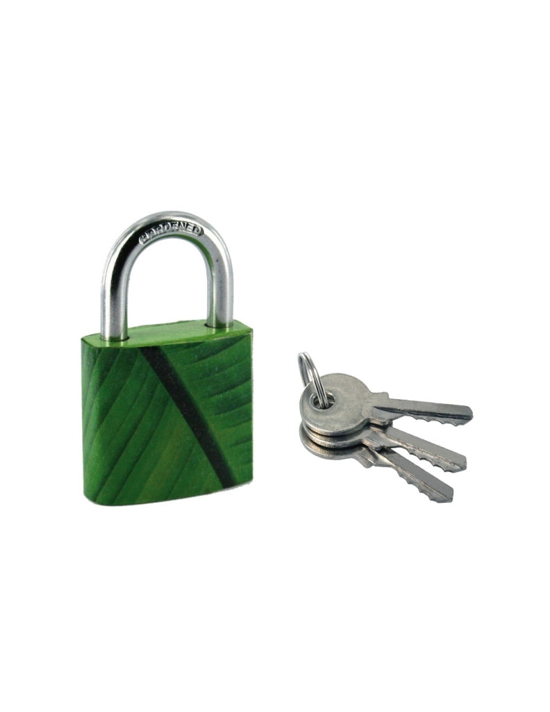 Lucchetto Green Idea Banana, acciaio, interno, arco in acciaio, 30 mm, 2 chiavi – THIRARD