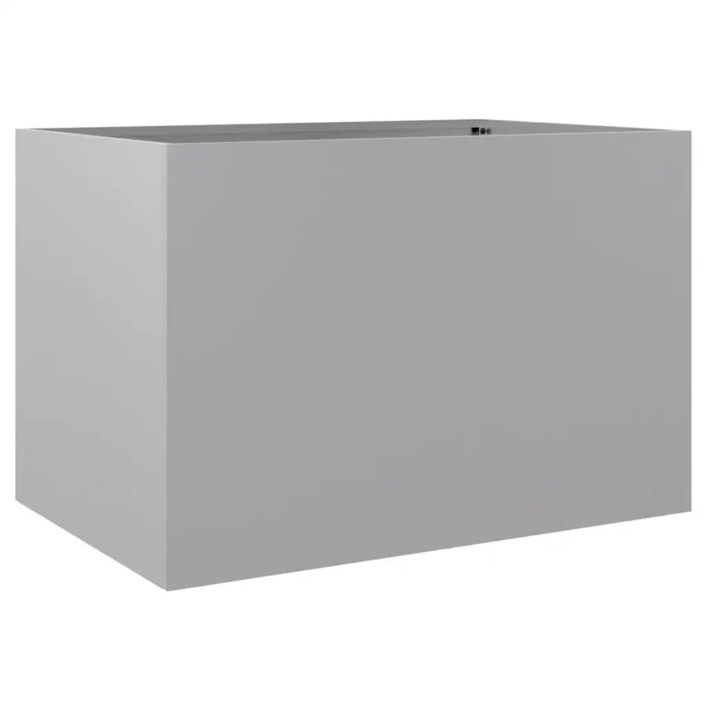 Fioriera | Cassetta per fiori | Vaso Argento 62x47x46 cm in Acciaio Zincato