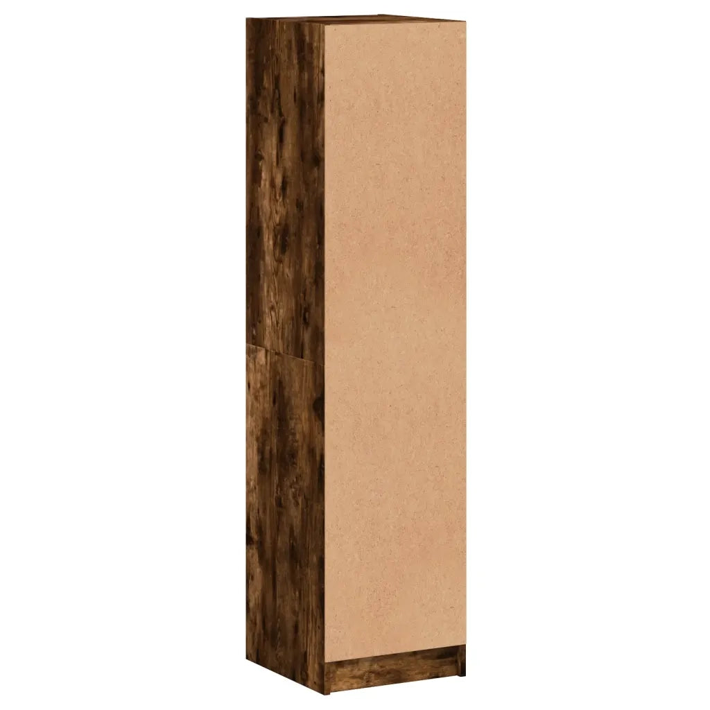 Credenza con Anta-Buffet-Armadio da cucina in Vetro Rovere Fumo 35x37x142 cm