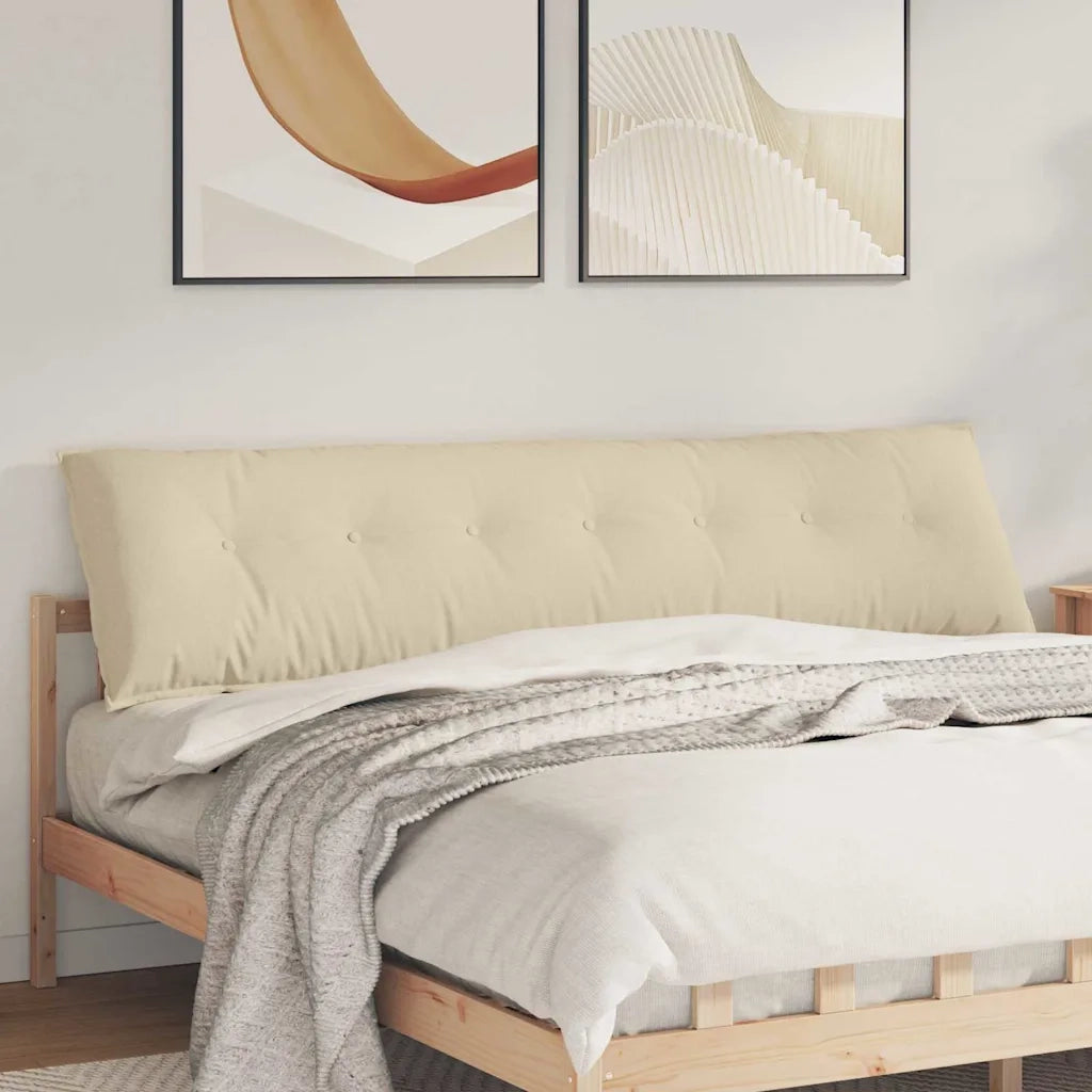 Cuscino per Schiena Crema 200 x 19 x 50 cm Tessuto