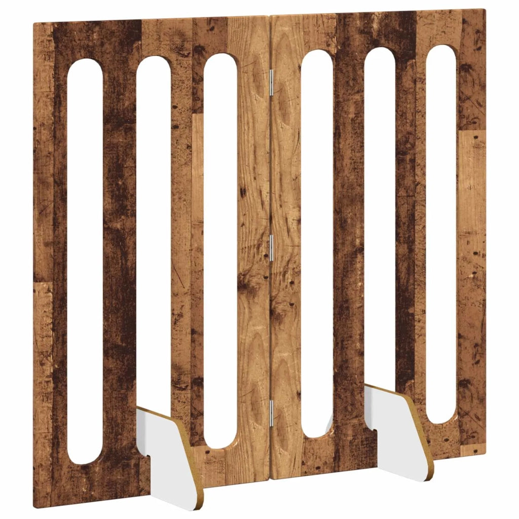 Recinto pieghevole per animali 2 pcs Legno di quercia 8005985