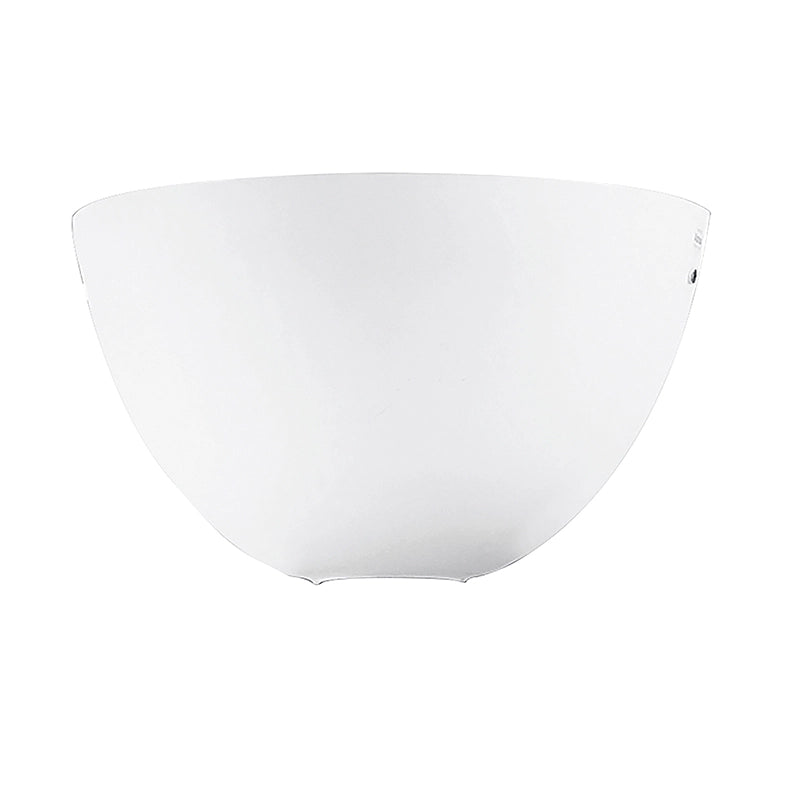 Applique da parete serie Kawa 36cm - Lampada in vetro bianco satinato e metallo con attacco E27 per LED - RossiNi Group