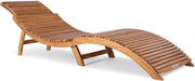 Lettino Prendisole in Legno Acacia Certificato FSC con Maniglia Trasporto Sdraio Esterno Lettini Sauna Sdraie