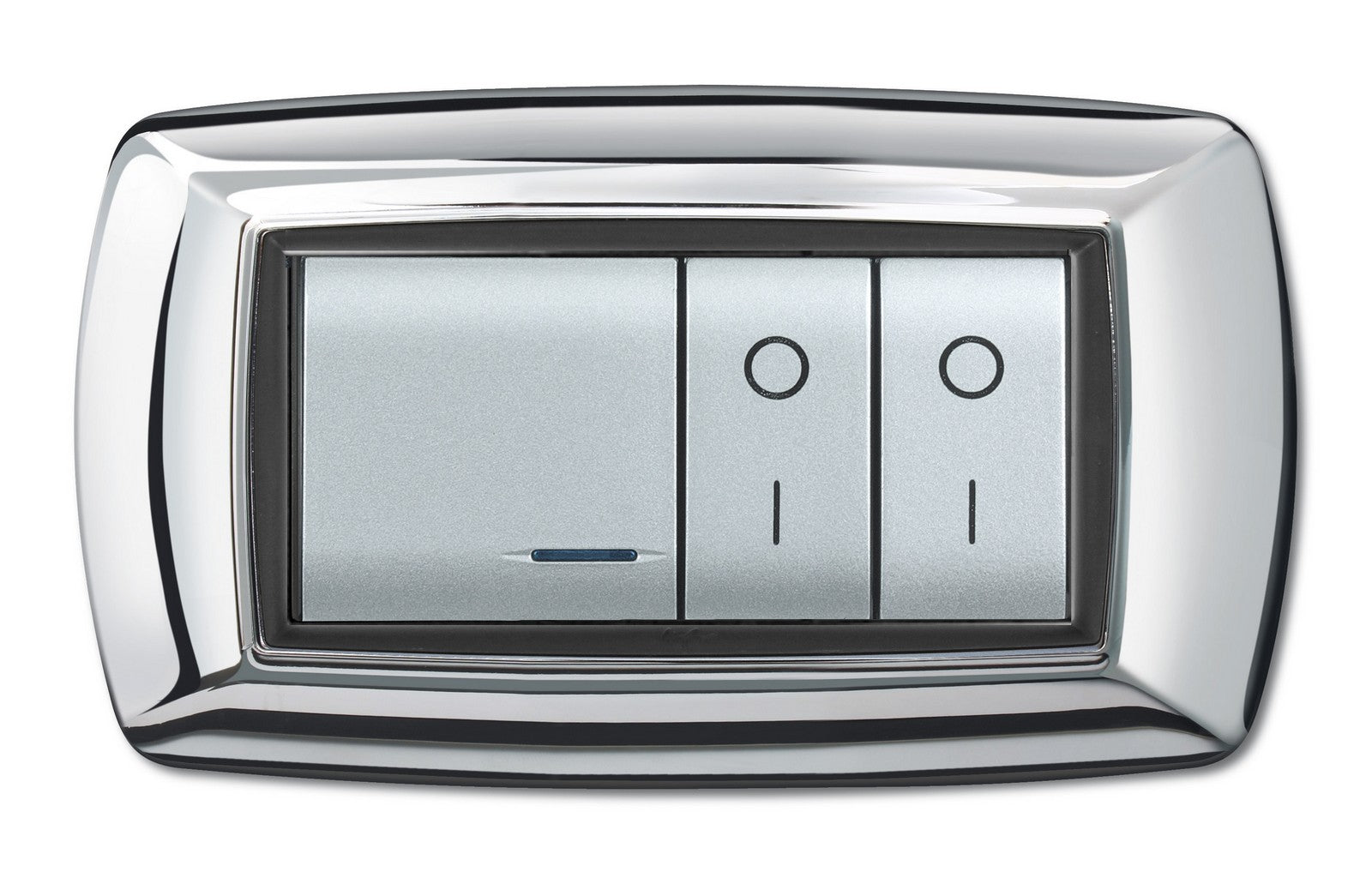 placca life mod. living plastica cromo 4 posti cod:ferx.6448