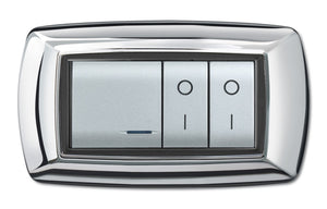 placca life mod. living plastica cromo 4 posti cod:ferx.6448