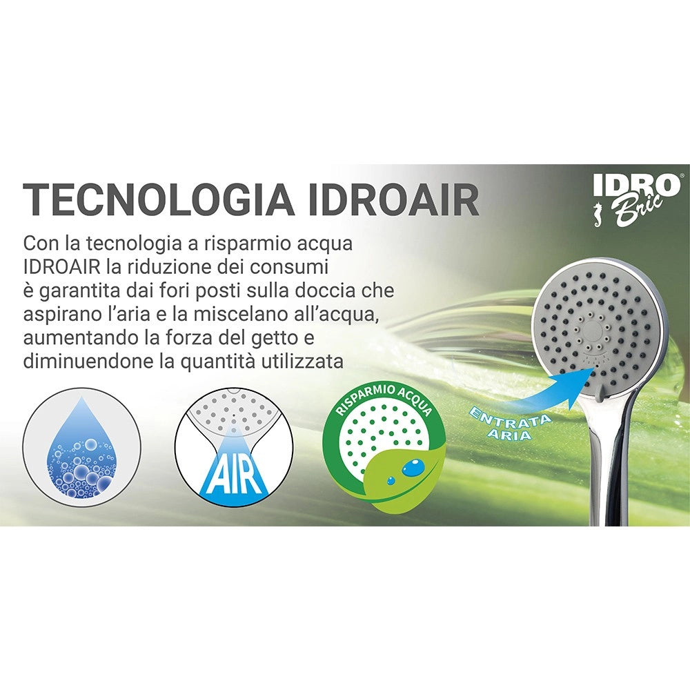 Saliscendi serie eternity con regolazione altezza, risparmio acqua e fissaggio ad incollo o con viti