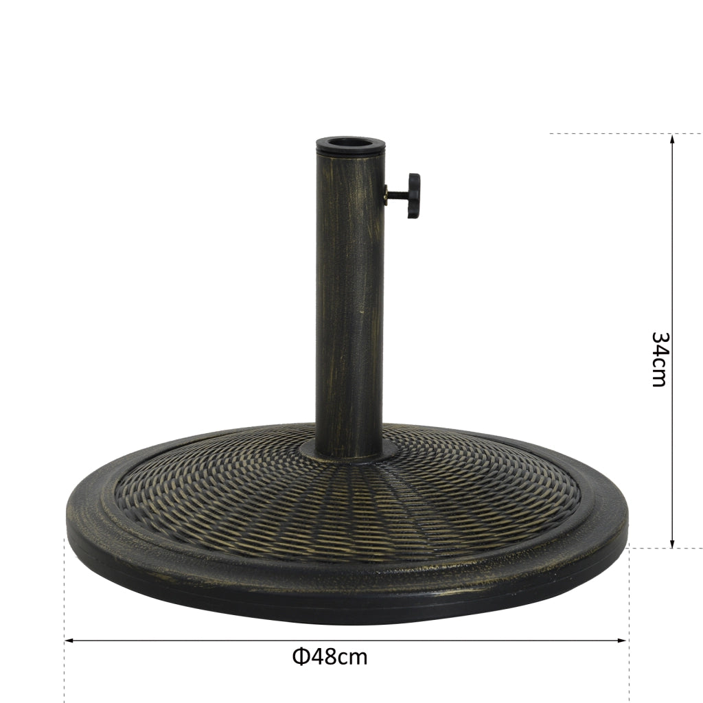 Base per Parasole in Cemento per Giardino ¨C Zephmum ¨C Bronce ?48x34 cm 13 kg